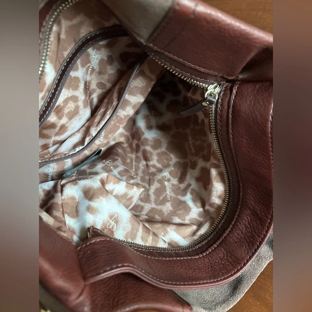 MAKOWSKY GIAMMA Hobo Shoulder Bag Genuine Suede/Leather Handbag,Designer - Picture 12 of 16